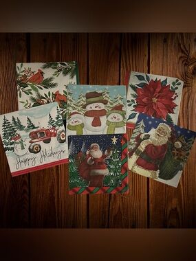 12 Paper Napkins For Crafts And Decoupage  - Christmas Lot